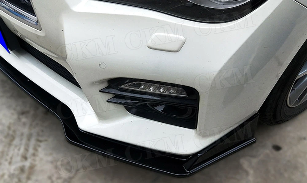 3 шт. ABS передний спойлер для губ сплиттер отделка щитки для Infiniti Q50 Q50S- головной бампер подбородок защита от Краш автомобиля Стайлинг