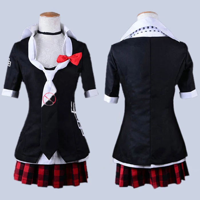 Danganronpa косплей аниме Dangan Ronpa Дзюнко Эносима Косплей Костюм Школьная форма игровые наряды костюмы реквизит Монокума заколки