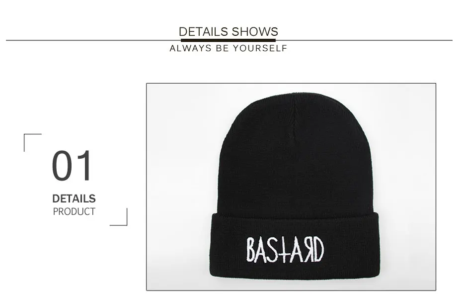 ADK High Quality Hat For Men Black Fashion Headwear Keep Warm 2018 Winter New Brand Embroidery Beanie For Girls#CAP252 (3)