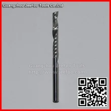 3.175*22 One flute spiral bits/ Cutter for CNC router machine ,woodworking machine,CNC router bits,Cutting bits,Cutting tools