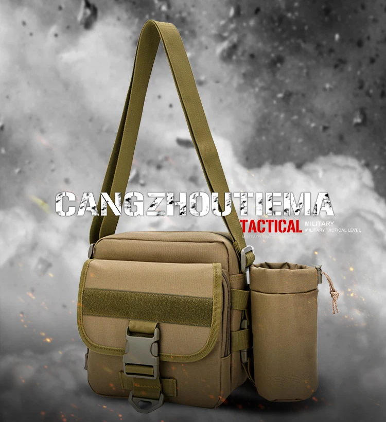 

600D Durable Waterproof Molle System Daily Edc Tactical Nylon Bag Fashion New Messenger USB Sling Bag