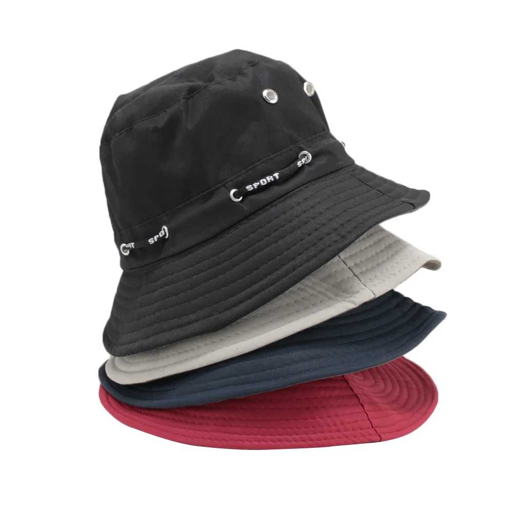 Solid Color Bucket Hat Outdoor Travel Fishing Men Women Casual Sun Cap Candy