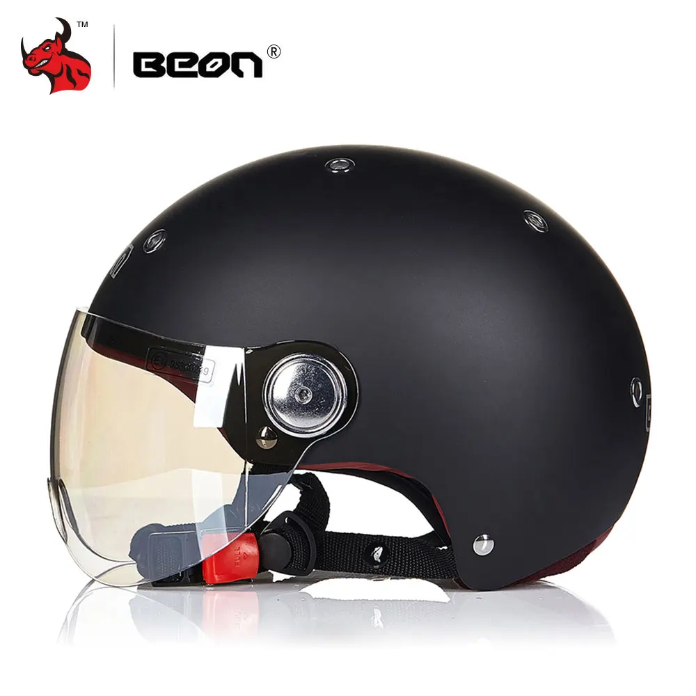 

BEON Motorcycle Scooter Helmet 3/4 Open Face Halmet Unisex Motocross Vintage Casque Moto Casque Casco Motocicleta Capacete