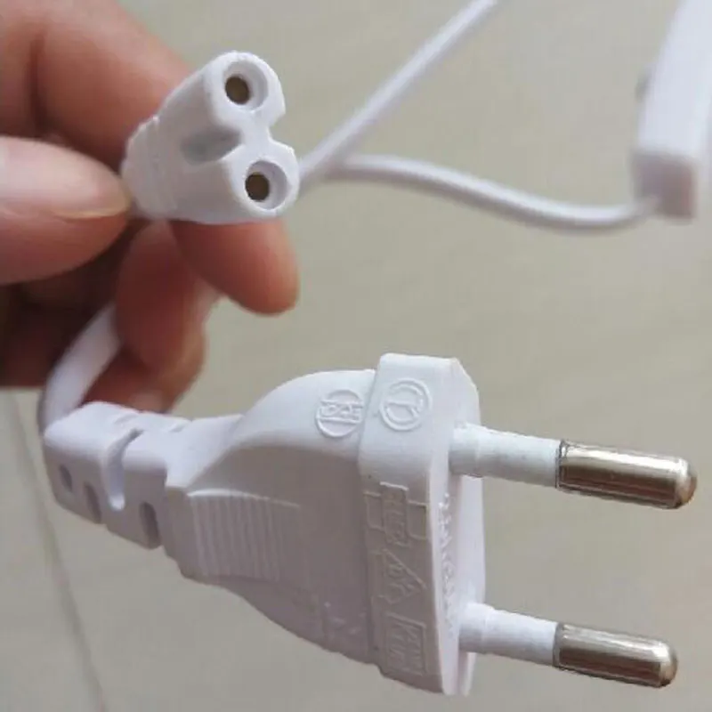 

EU Power Cord Plug with Switch 1meter T4 T5 T8 LED Light Tube Connection Line European Power Cable 10pcs