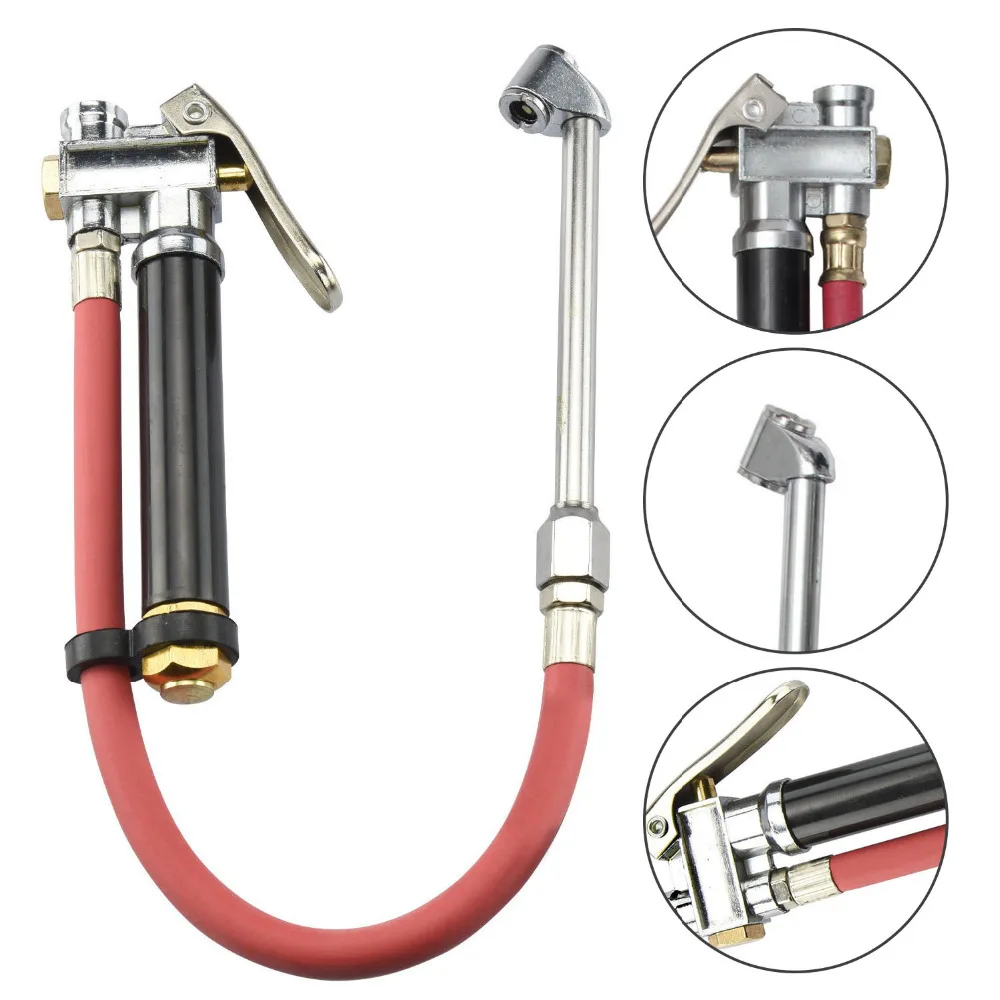 Multifuction Air Tire Pressure Filler 12 Inch 120PSI Dual Head Tire Inflator Air Chuck with