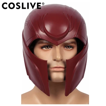 

Coslive X-Men Apocalypse Magneto Erik Lehnsherr Head Helmet Mask Adult Cosplay Props Red Resin Helmets Masks For Halloween Party