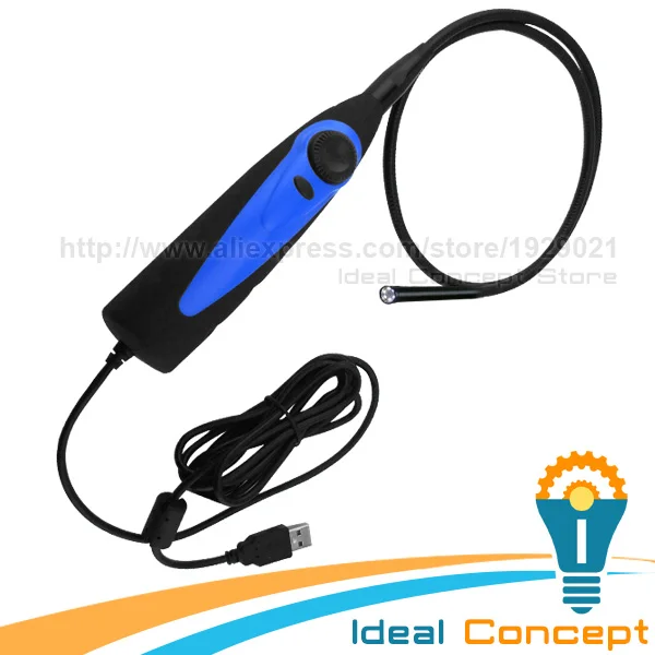 

USB Inspection Camera 7mm Lens Diameter Borescope Pipe Tube Car Endoscope 830mm