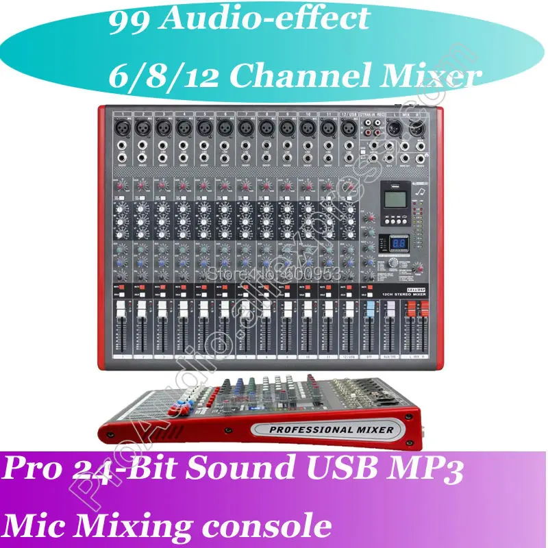 

Free Shipping MICWL Wireless Mic Line Audio Bluetooth Mixer Mixing Console EQ USB Interface 48V Phantom Power 99 effect 24bit