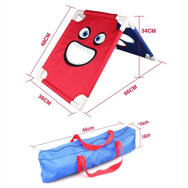 1 Set Cornhole Boards with 6 Bean Bags Outdoors Children Entertainments Playground Sandbags Sports Set for Kids