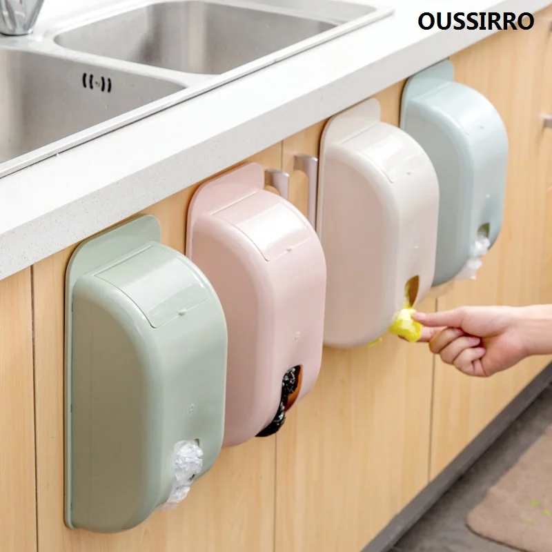 OUSSIRRO кухонные одноразовые мешки для мусора шкаф для хранения на кухне спальня ванная комната мешки для мусора держатель для хранения Органайзер чехол