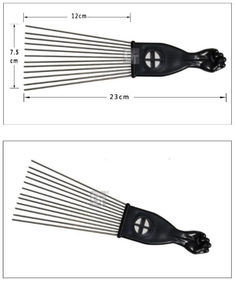 Черная металлическая расческа для волос в Африканском и американском стиле, расческа для волос, расческа для волос, инструмент для укладки волос, dhl 500 шт
