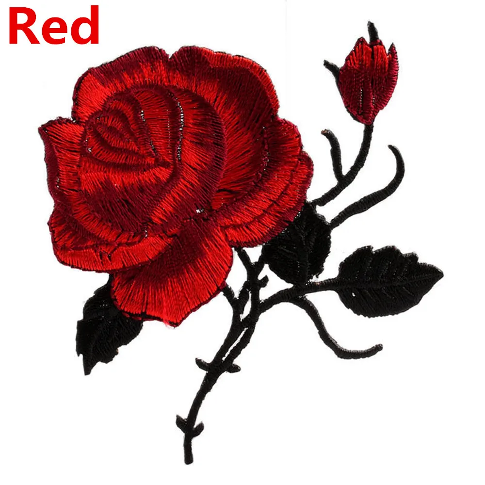 

Rose Flower Iron-On Embroidered Patch Applique Motif Garment Decoration Craft 8.5*8,5 cm