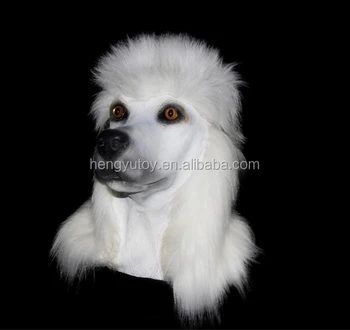 

Realistic Party Dress Up Costume Latex Poodle Dog Mask