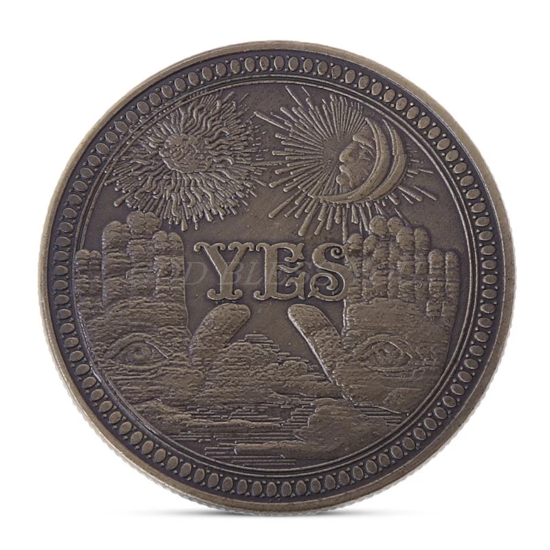 

Commemorative Coin Floral YES NO Letter Ornaments Collection Arts Gifts Souvenir