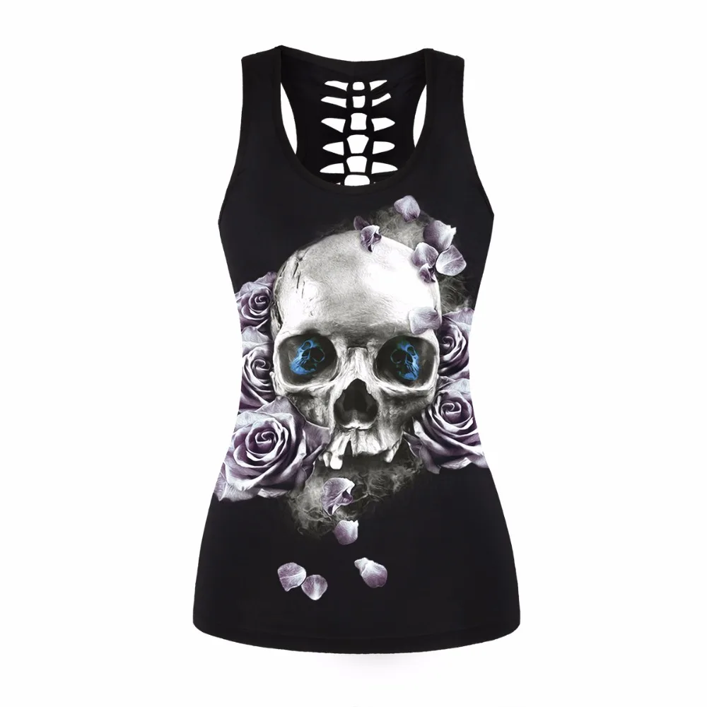 skull vest top womens