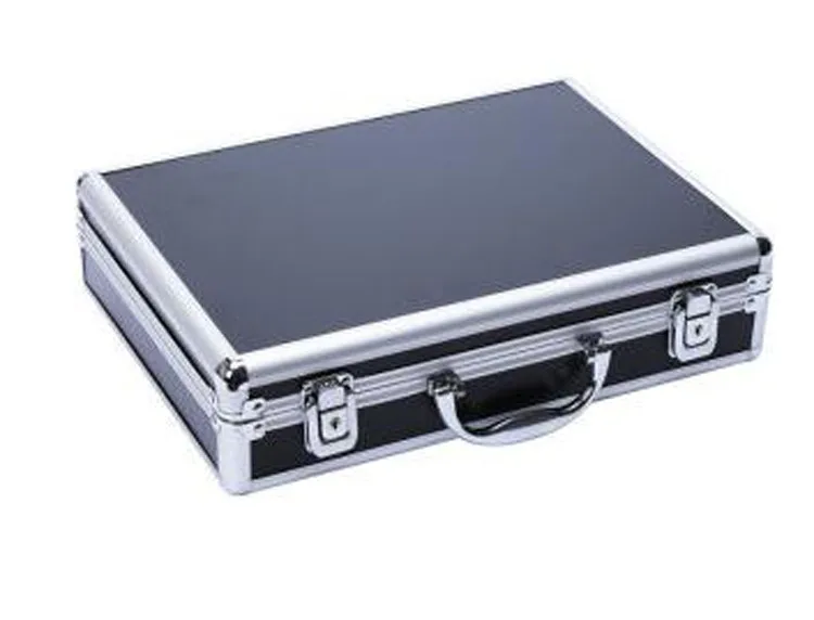 Aluminum Tool case suitcase toolbox password box File box Impact resistant safety case equipment camera case with pre-cut foam 