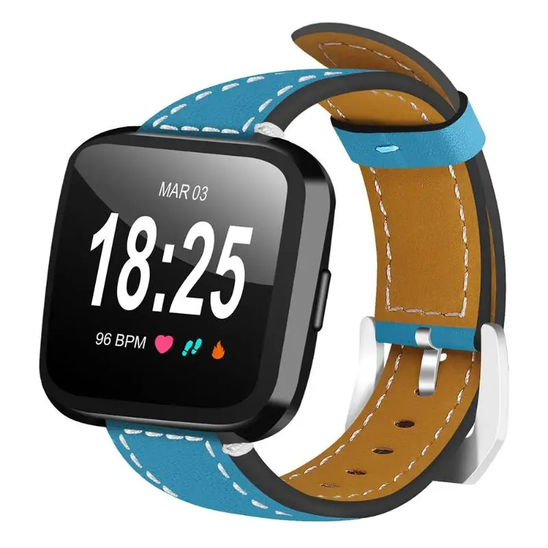 ALLOYSEED для Fitbit Versa браслет ремешок на запястье Смарт-часы ремешок кожаный регулируемый браслет ремешок