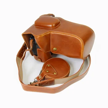 

Retro PU Leather Case camera Bag cover For Canon EOS 6DII 6D2 6D MarkII DSLR With Bottom Battery Opening shoulder strap