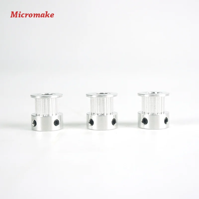 

Micromake 3D Printer Parts 3pcs/lot GT2 16 Tooth Bore 5mm Synchronous Wheel DIY 3d Printer Accessories