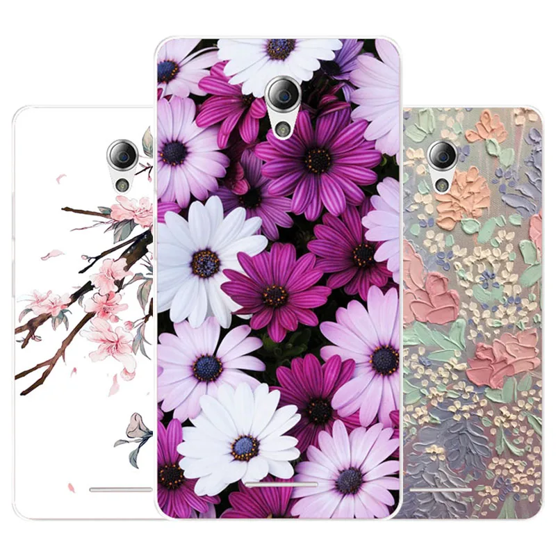 

lenovo a5000 Case,Silicon Precious flower Painting Soft TPU Back Cover for lenovo a 5000 protect Phone cases