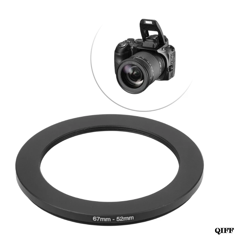 Прямая поставка и 67 мм до 52 мм Металлические Понижающие кольца адаптер для объектива фильтр камера инструмент аксессуар APR29