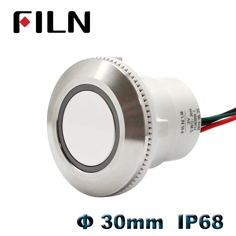 30mm Waterproof Ip68 Metal Push Button Switch 12v 24v Led Illuminated Momentary Latching Switch