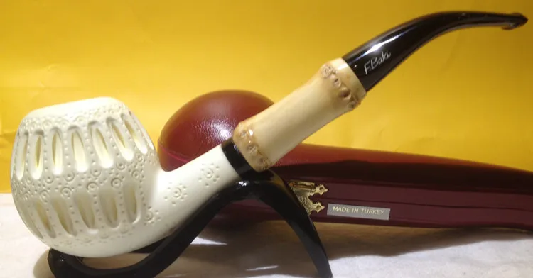 FBK060 тончайший блок Турецкая трубка Meerschaum от master Fikri Baki для курения Sepiolite ручная