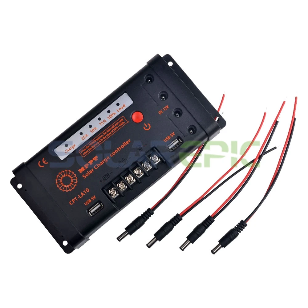 

MPPT 10A Solar Charge Controller Max PV Input 55V 12V/24V AUTO Battery Regulator
