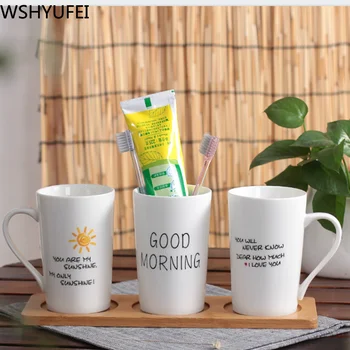 

Creative Ceramic Bathroom Washing Cup Couples Special Mouthwash Brushing Cartoon Cup Bathroom Fashion Decoration WSHYUFEI