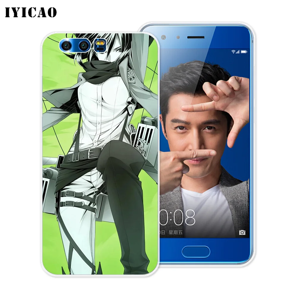 IYICAO Attack on Titan мультяшный Мягкий силиконовый чехол для Huawei Y9 Y7 Y6 Prime 2018 Honor 8C 8X 8 9 10 Lite