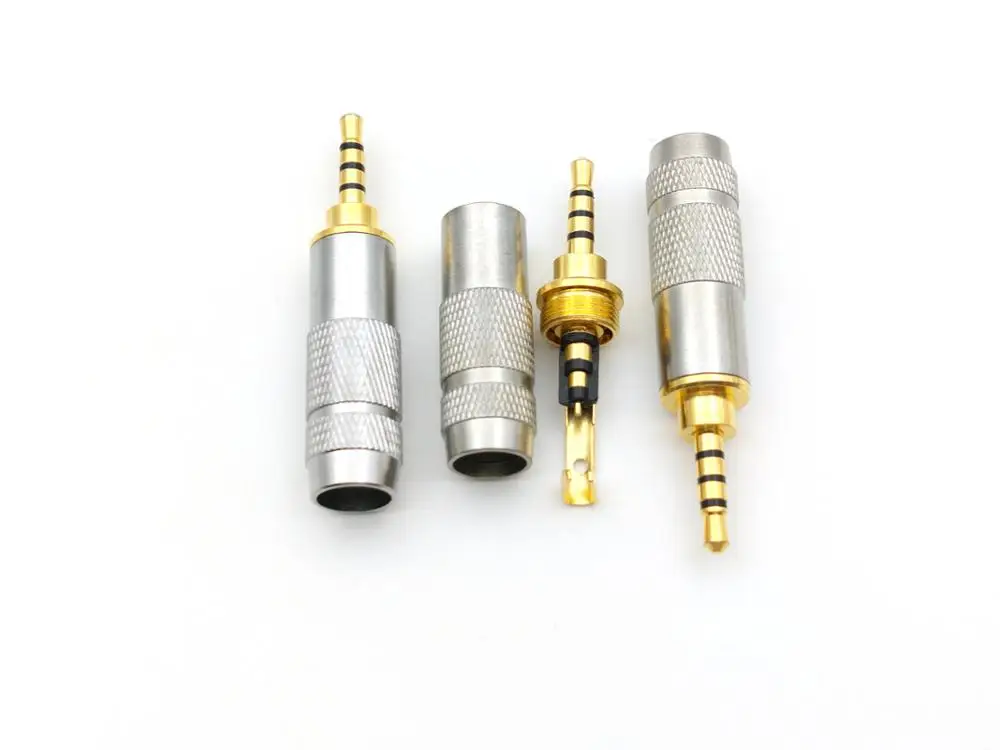 200pcs 2 5mm 4 Pole Repair Headphone Jack Plug Cable Audio Solder connectors