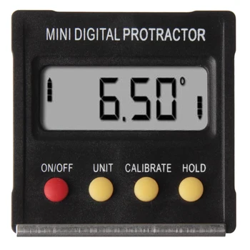 

Portable Digital Protractor Angle Finder Level Inclinometer Magnetic 0~360 Degree for metal LCD Backlight Built-in Magnet V-gr