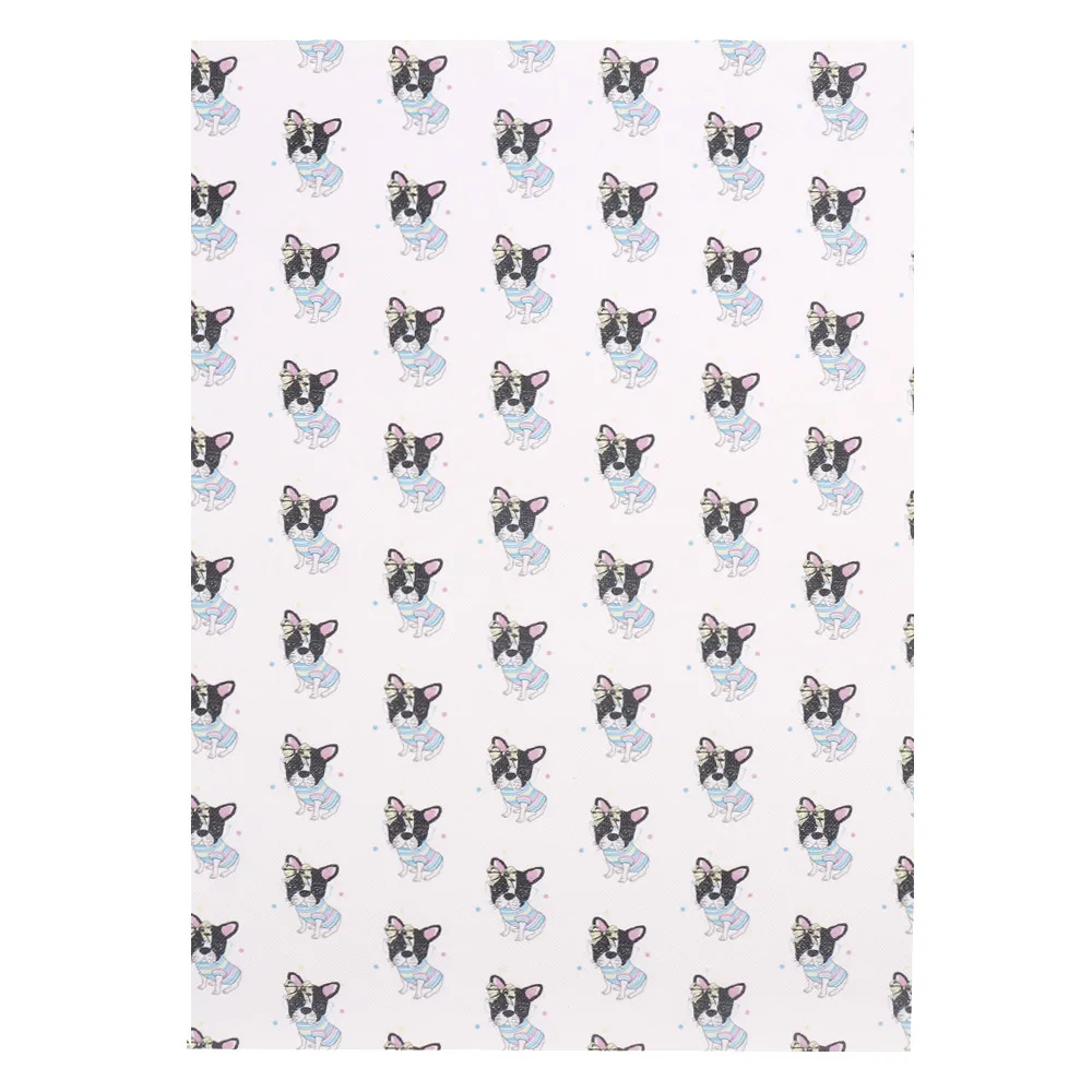 Xugar 22*30 см сова животное панда собака напечатана искусственная Синтетическая кожа ткань, DIY швейная цветочная ткань для домашняя Текстильная одежда сумки
