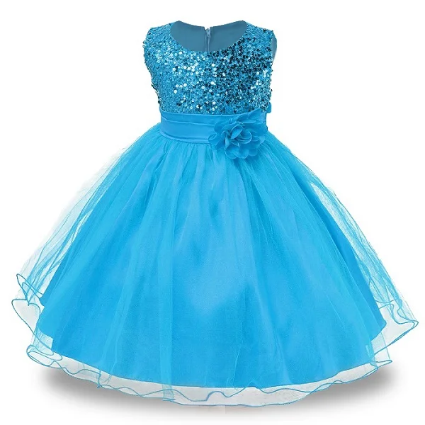 Высококачественное рождественское платье для девочек; От 2 до 14 лет бальное платье; праздничное детское платье; Новогодняя одежда для девочек; вечерние платья принцессы - Цвет: as picture
