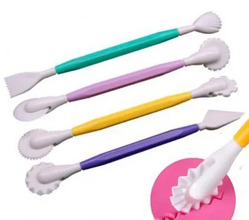 

NEW 4pcs Fondant Cake Decorating Modelling Tools 8 Patterns Flower Decoration Pen Pastry Carving Cutter Baking Craft Cake Mold