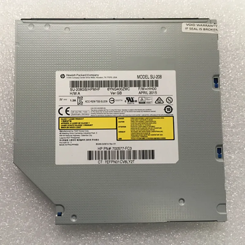 Novo portátil ultra-fino embutido DVD drive 8X