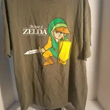 Vintage la leyenda de Zelda Camiseta Sz grande Delta Pro peso