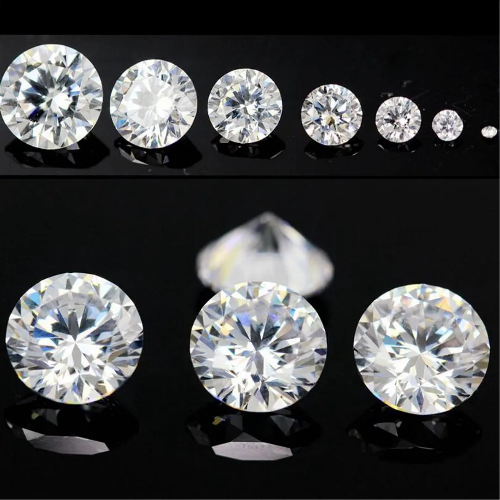 

Size 3.25MM-5MM Loose 50PCS White Color DIY Round Cubic Zirconia Stone Machine Cut 5A+ Grade Zircon Stone Hand Craft Decoration