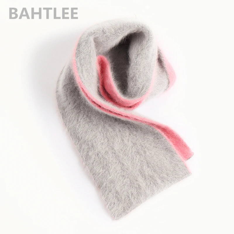 

BAHTLEE winter women's long wool scarf Angola knitting thick scarf keep warm fashion brand style perfect neutral