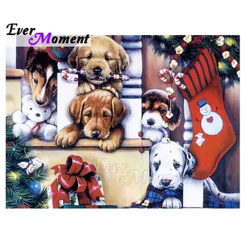 

Ever Moment Diamond Painting Handmade Dogs Sock Christmas Full Square 5D DIY Picture Of Rhinestone Diamond Embroidery 3F820