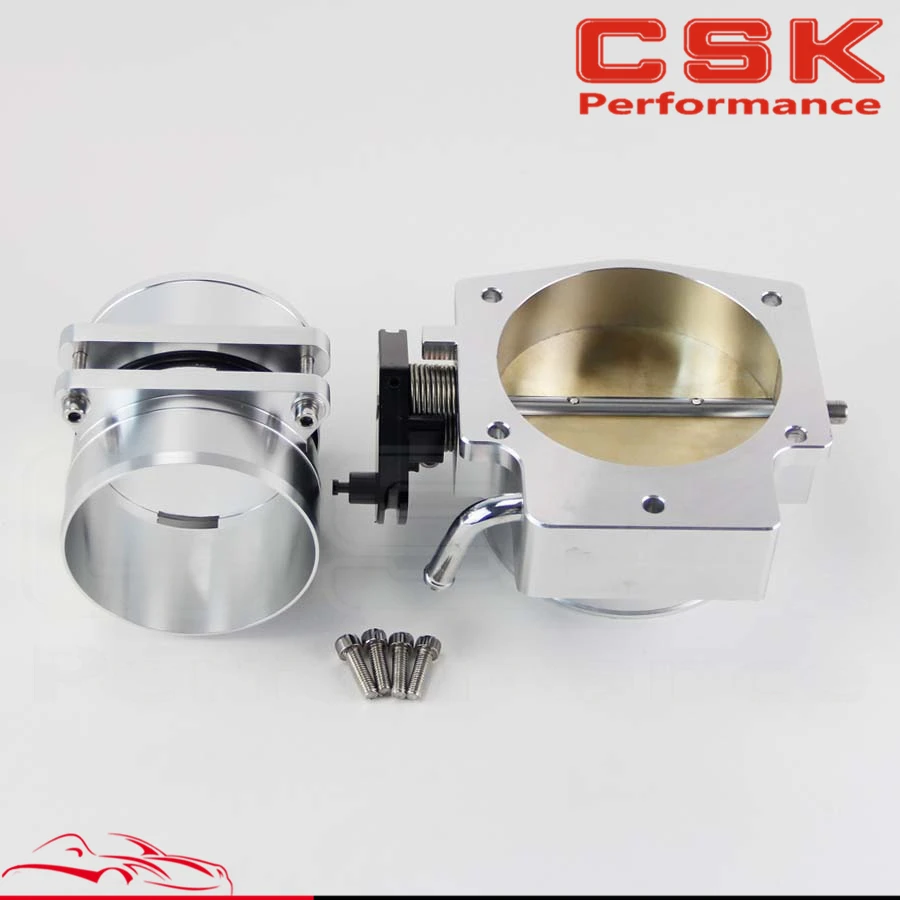 Mass Air Flow Sensor MAF End Intake Adapter+102mm Throttle Body For