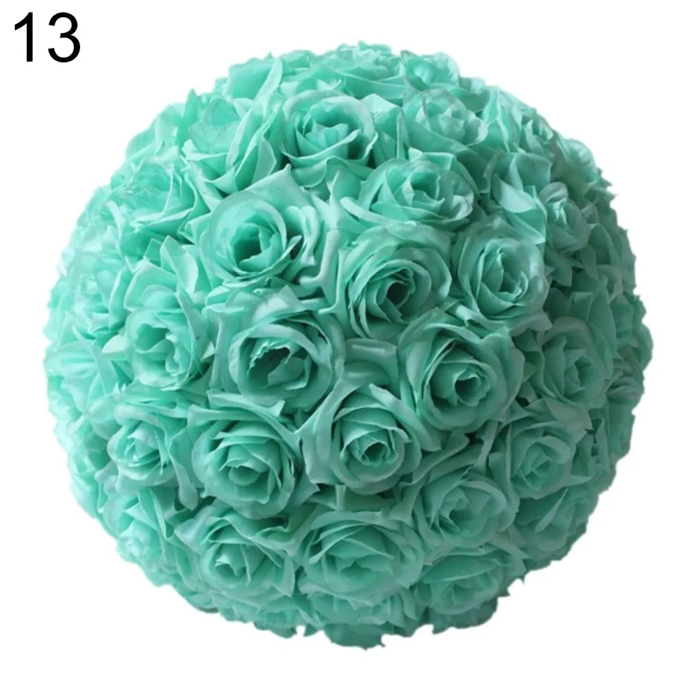 10 шт. " свадебные искусственные розы Шелковый цветочный шар подвесной Свадебный центральный дорога свинцовые цветы
