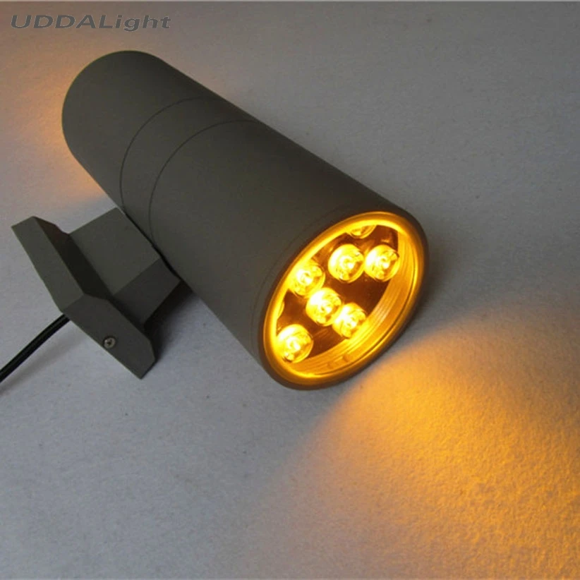 

exterior light 18W garden wall lights outdoor 9W*2 ip65 black/gray one 30% off