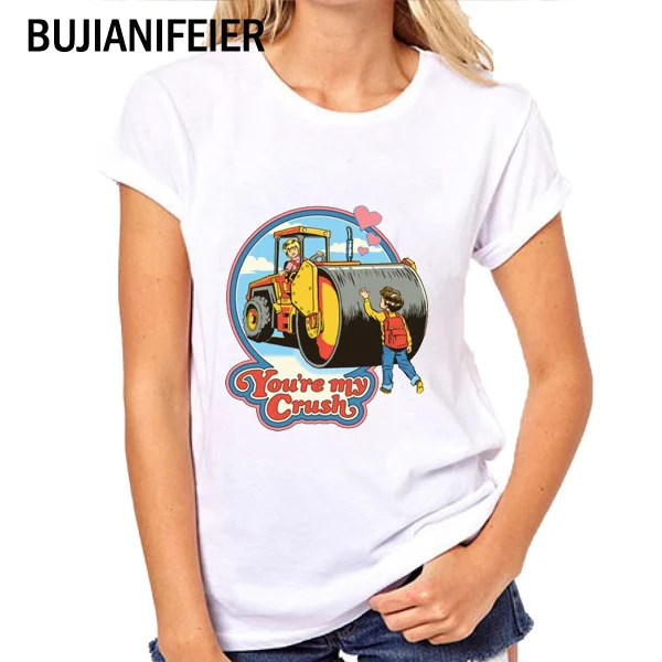 

Summer T shirt Women Print Tee NEW White slim Funny Women Short Sleeve Let's Summon Demons Graphic Tops MODAIL BJN97