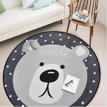 Высокое качество белая волна точка животных Круглый Ковер Спальня журнальный столик для гостиной подвесная корзина одеяло