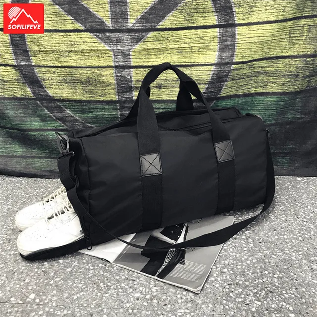 US $13.19 Men Women large Sports Gym Bags With Shoes Compartment Waterproof Fitness Training Shoulder Bag Yog