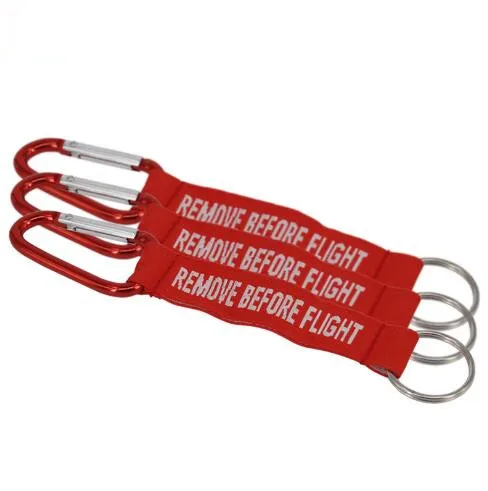 

Outdoors Climbing Keyring Creative Woven Letter Keychain Remove Before Flight Key Chain Jewelry Aviation Tags OEM Key Chains