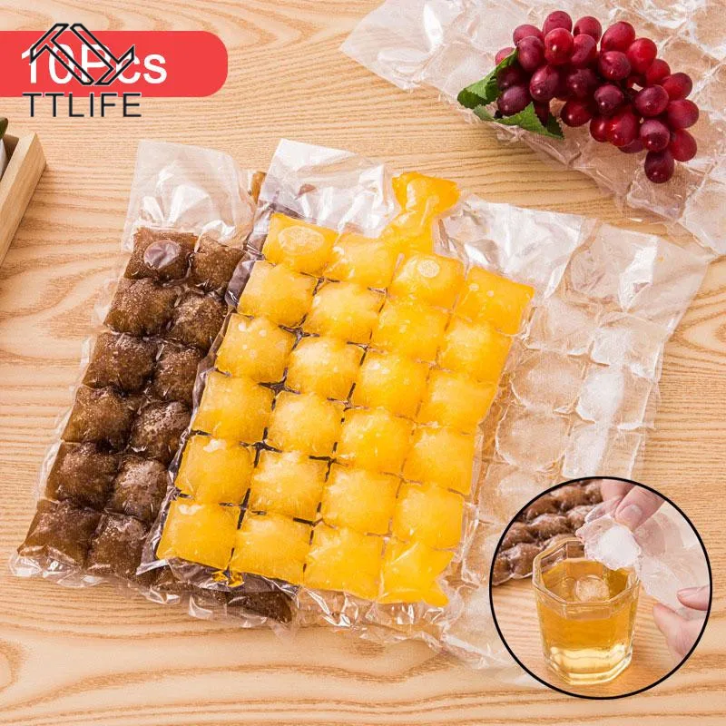 

TTLIFE 10pcs/Pack Plastic FDA Popsicles Molds Freezer Bags Ice Cream Pop Making Mould DIY Yogurt Summer Drinks Kids Hand Crafts