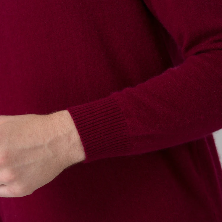 Sweater Man 100% Cashmere and wool Knitted Winter Warm Pullovers V-neck Long Sleeve Standard Sweaters Male Jumper 8Colors Tops