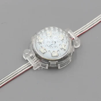 

40mm diameter;IP68;24V;UCS1903;addressable led smart module;1.44W;RGB full color; convex clear Rain point type cover